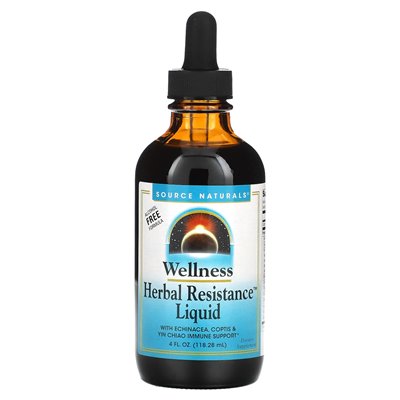 Souce Naturals, Wellness, Herbalna Odporność Płyn z Echinacea, Coptis & Yin Chiao, Bezalkoholowy, 4 uncje fl (118,28 ml) Souce Naturals, Wellness, Herbalna Odporność Płyn z Echinacea, Coptis & Yin Chiao, Bezalkoholowy, 4 uncje fl (118,28 ml)