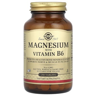 Solgar, Magnesium mit Vitamin B6, 250 Tabletten