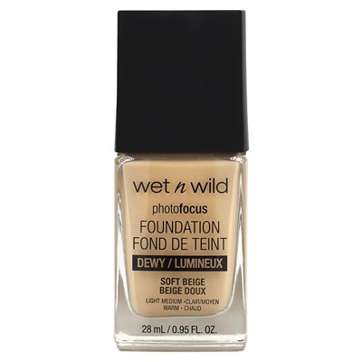 Wet n Wild, Photofocus, Foundation, Dewy, 1111522 Soft Beige, 0,95 fl oz (28 ml)
