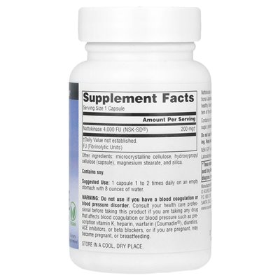 Source Naturals, NSK-SD®, Nattokinase, 200 mg, 60 wegańskich kapsułek