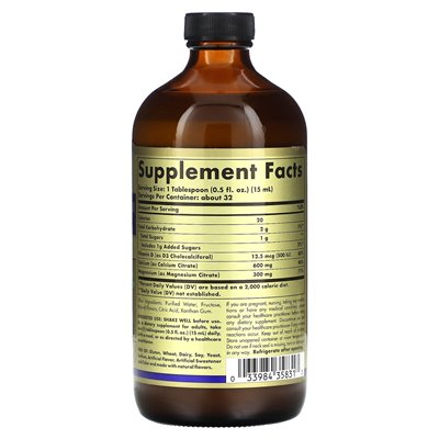 Solgar, Calcium-Magnesium-Citrat mit Vitamin D3, Beere, 16 fl oz (473 ml)