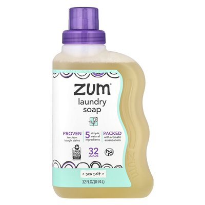 ZUM, Proszek do Prania, Sól Morska, 32 uncji fl (0.94 l) ZUM, Proszek do Prania, Sól Morska, 32 uncji fl (0.94 l)
