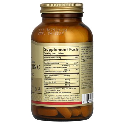 Solgar, Ester-C Plus, Vitamin C, 1000 mg, 90 Tabletten