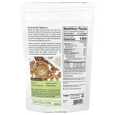 Sunfood, Raw Organic Heirloom Migonds, 8 oz (227 g)