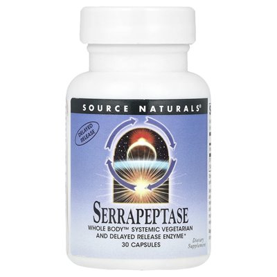 Źródło Naturals, serrapeptaza, 30 kapsułki