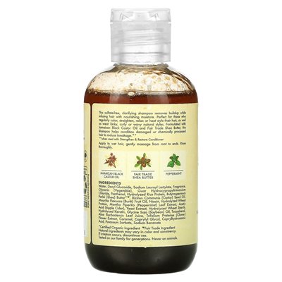Sheamoisture, jamajski czarny olej rycynowy, szampon wzmacniający i przywracający, 3.2 fl oz (95 ml)