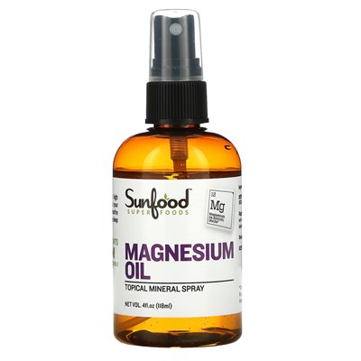 Sunfood, olej magnezowy, 4 fl oz (118 ml)