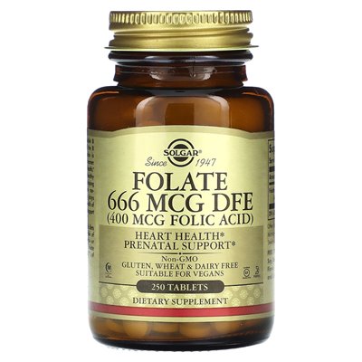 Solgar, Foliany, 400mcg, 250 tabletek Solgar, Foliany, 400mcg, 250 tabletek