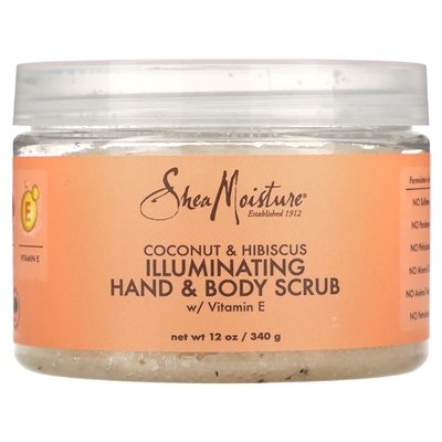 Sheamoisture, Illumination Hand & Body Scrub z witaminą E, Coconut & Hibiscus, 12 uncji (340 g) Sheamoisture, Illumination Hand & Body Scrub z witaminą E, Coconut & Hibiscus, 12 uncji (340 g)