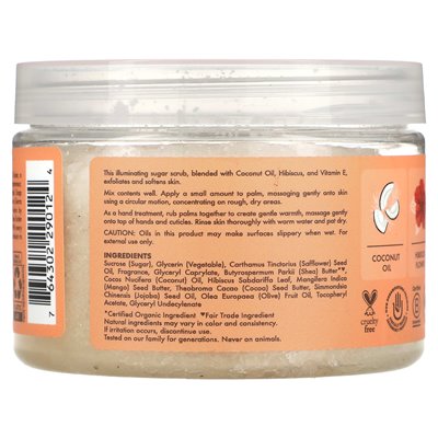Sheamoisture, Illumination Hand & Body Scrub z witaminą E, Coconut & Hibiscus, 12 uncji (340 g) Sheamoisture, Illumination Hand & Body Scrub z witaminą E, Coconut & Hibiscus, 12 uncji (340 g)