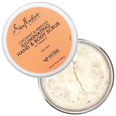 Sheamoisture, Illumination Hand & Body Scrub z witaminą E, Coconut & Hibiscus, 12 uncji (340 g) Sheamoisture, Illumination Hand & Body Scrub z witaminą E, Coconut & Hibiscus, 12 uncji (340 g)