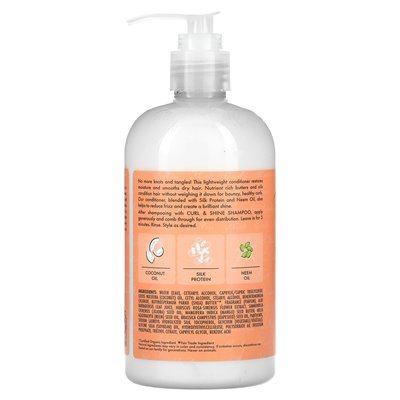 Sheamoisture, Curl &amp Shine Conditioner, Coconut &amp Hibiscus, 13 Fl Oz (384 ml)