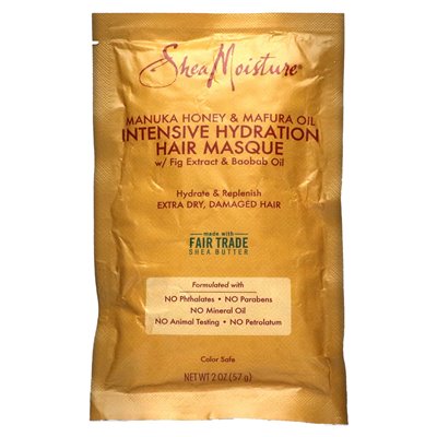 Sheamoisture, Manuka Honey &amp Mafura Oil Intensive Hydration Hair Masque, 2 uncje (57 g)