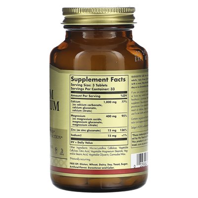 Solgar Calcium Magnesium Plus Zink 100 Tabletten