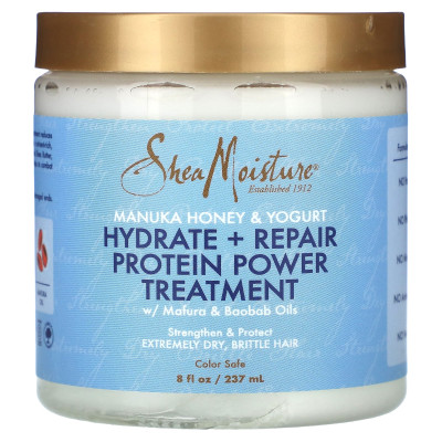 Sheamoisture, Manuka Honey &amp Jogurt, Hydrat + Repair Protein Power Traktowanie, 8 Fl Oz (237 ml)