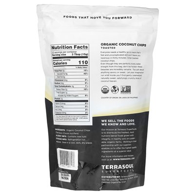 Terrasoul Superfoods, Kokosnuss-Chips, geröstet, 12 oz (340 g)