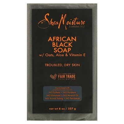 Sheamoisture, African Black Bar mydła z owiewem, aloes i witamina E, 8 uncji (227 g) Sheamoisture, African Black Bar mydła z owiewem, aloes i witamina E, 8 uncji (227 g)