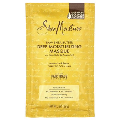 Sheamoisture, głębokie masque, surowe masło shea, kręcone do czołowych włosów, 2 uncje (56 g)