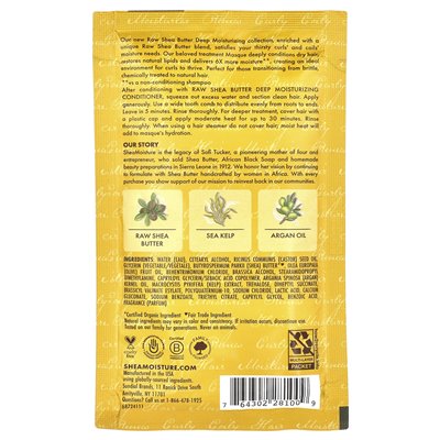 Sheamoisture, głębokie masque, surowe masło shea, kręcone do czołowych włosów, 2 uncje (56 g)