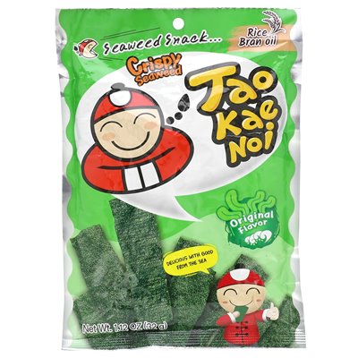 Tao Kae noi, chrupiąca przekąska z wodorostów, oryginał, 1,12 uncji (32 g)