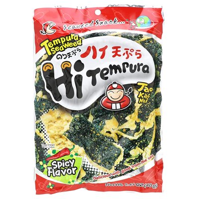 Tao Kae Noi, Hitempura Seaweed Snack, spicy, 1.41 ounces (40 g)
