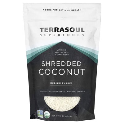 Terrasoul Superfoods, Kokosraspeln, mittlere Flocken, 16 oz (454 g)
