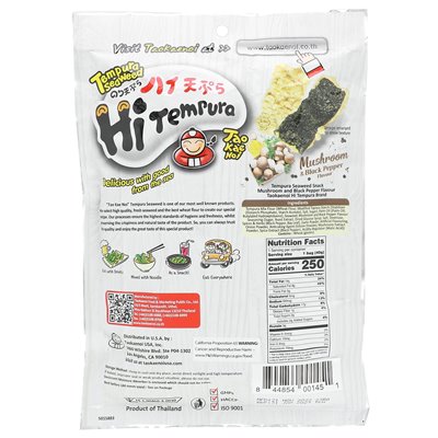 Tao Kae Noi, Hitempura Seaweed Snack, grzyb i czarny pieprz, 1,41 uncji (40 g)