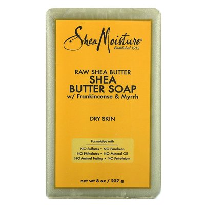 Sheamoisture, Raw Shea Butter Bar mydła z kadzidłem i Myrrh, 8 uncji (227 g)