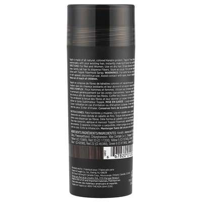 Toppik, włókna do budowy włosów, ciemnobrązowy, 0,97 uncji (27,5 g)
