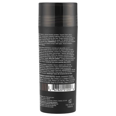Toppik, włókna do budowy włosów, ciemnobrązowy, 0,97 uncji (27,5 g)