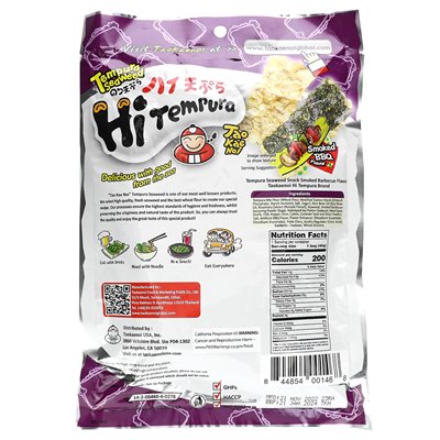 Tao Kae Noi, Hitempura-Algensnack, geräuchertes BBQ, 1,41 oz (40 g)