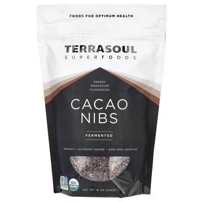 Terrasoul Superfoods, Cacao Nibs, fermentowane, 16 uncji (454 g)