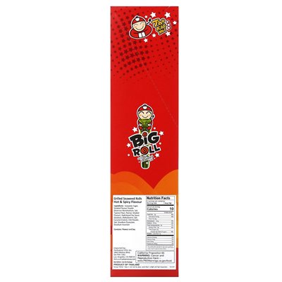 Tao Kae noi, Big Roll, gegrillte Algenrolle, scharf, 6 Pakete, je 0,11 oz (3 g)