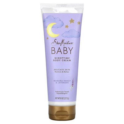 Sheamoisture, Baby, Nighttime Body Cream, Manuka Honey &amp Lavender, 8 uncji (227 g)