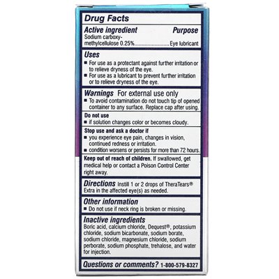 Theratears, dodatkowa sucha terapia oka, smarowe krople oczu, 0,5 fl oz (15 ml)