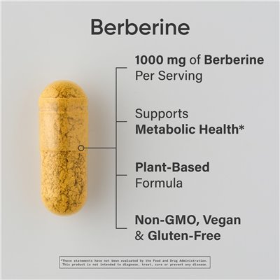 Sports Research, Berberine, 1,000 mg, 120 Veggie Capsules (500 mg per Capsule) Sports Research, Berberine, 1,000 mg, 120 Veggie Capsules (500 mg per Capsule)