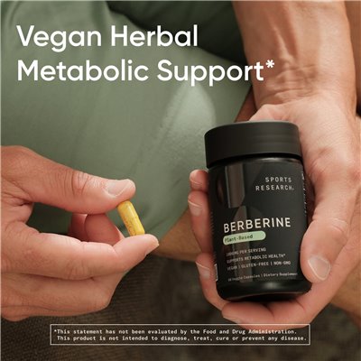 Sports Research, Berberine, 1,000 mg, 120 Veggie Capsules (500 mg per Capsule) Sports Research, Berberine, 1,000 mg, 120 Veggie Capsules (500 mg per Capsule)
