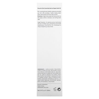 ROVECTIN, Skin Essentials Barrier Repair Multi-Öl, 3,4 FL.Oz.(100 ml)
