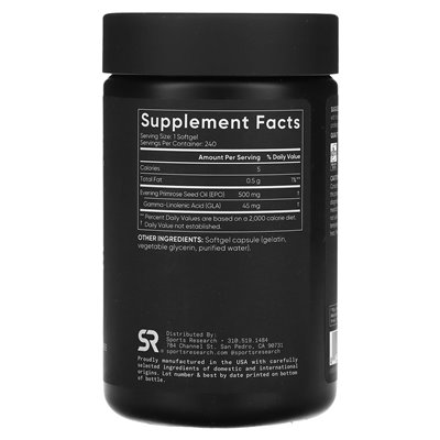 Sports Research, Nocny Mącznik, 500 mg, 240 Softgeli Sports Research, Nocny Mącznik, 500 mg, 240 Softgeli