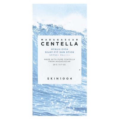 Skin1004, Madagaskar Centella, Hyalu-Cica Silky-Fit Stick, SPF50+PA ++++, 0,7 uncji (20 g)