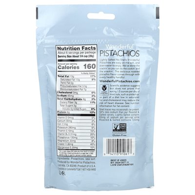 Cudowne pistacje, lekko solone, bez skorup, 6 uncji (170 g)