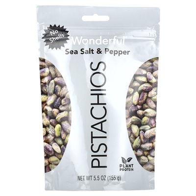 Wunderpistazien, Meersalz und Pfeffer, geschält, 5,5 Unzen (155 G)
