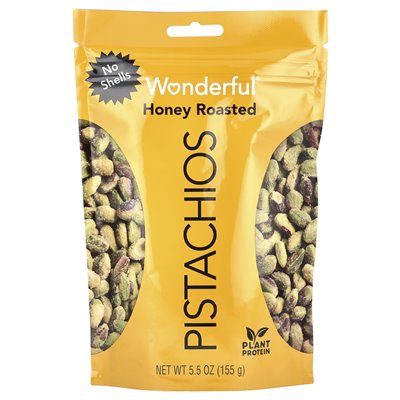 Miracle Pistachios, Honey Roasted, Shellless, 5.5 oz (155 g)