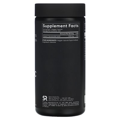 Sports Research, Wysokiej Potencji Witamina C, 1,000 mg, 240 Wegetariańskich Kapsułek