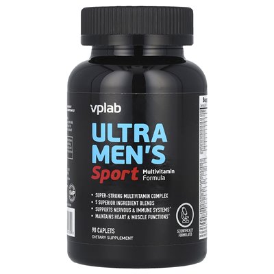 VPLAB, Ultra Men's Sport Multiwitamin Formuła, 90 kapleżek