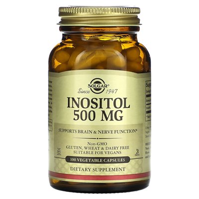 Solgar, inozytol, 500 mg, 100 kapsułek warzywnych Solgar, inozytol, 500 mg, 100 kapsułek warzywnych