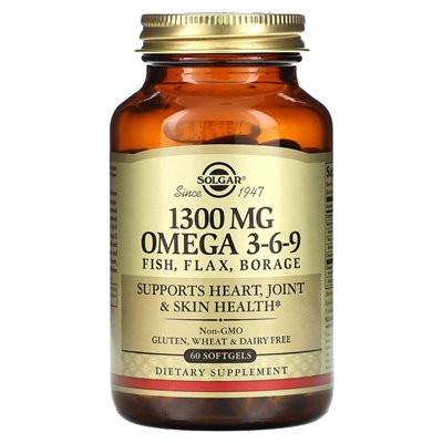 Solgar, Omega 3-6-9, 1,300 mg, 60 Softgels Solgar, Omega 3-6-9, 1,300 mg, 60 Softgels
