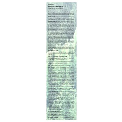 Skin1004, Madagascar Centella, tea-trica bha foam, 4.22 fl oz (125 ml)