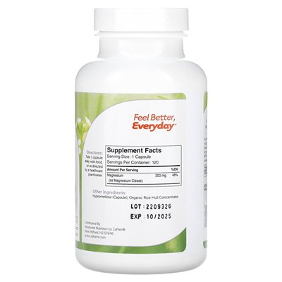 Zahler, magnez, bioaktywny cytrynian magnezu, 200 mg, 120 kapsułek