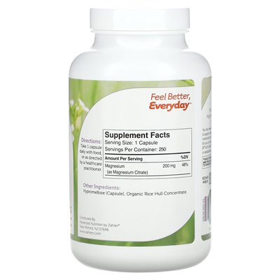 Zahler, magnez, bioaktywny cytrynian magnezu, 200 mg, 250 kapsułek